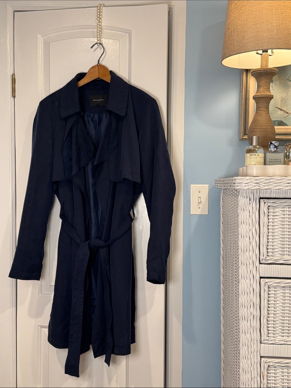 Banana Republic Dark Navy Trench Coat